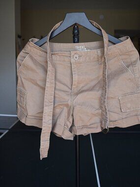 Time and True Cargo Shorts with belt size 6